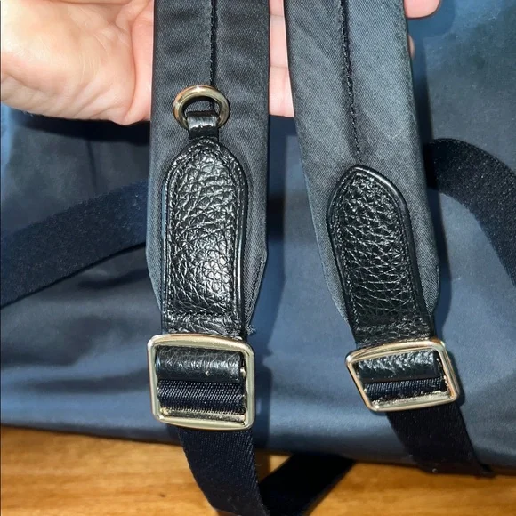 Coach Black Leather Backpack with Gold Accents - Picture 3 of 5